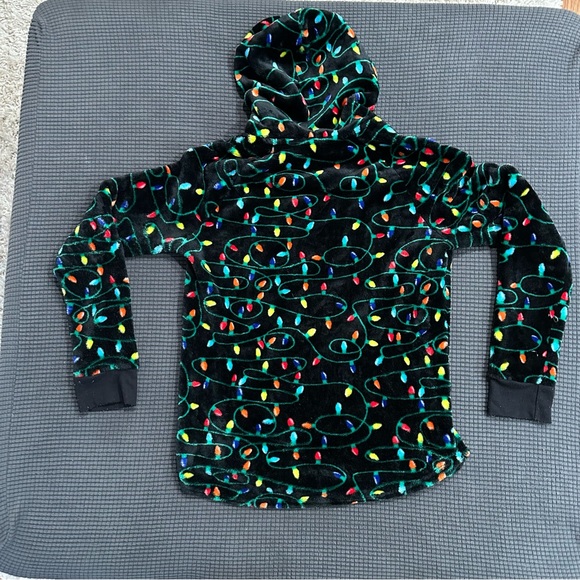 LIMITED TIME $5 ITEM!! No Boundaries Black Hoodie with Colorful Light Pattern - Picture 3 of 3